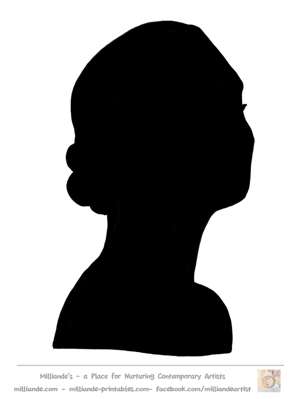 Female Face Silhouette Clipart 