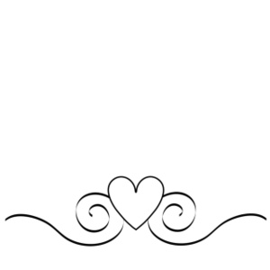 Elegant Heart Line Clipart 