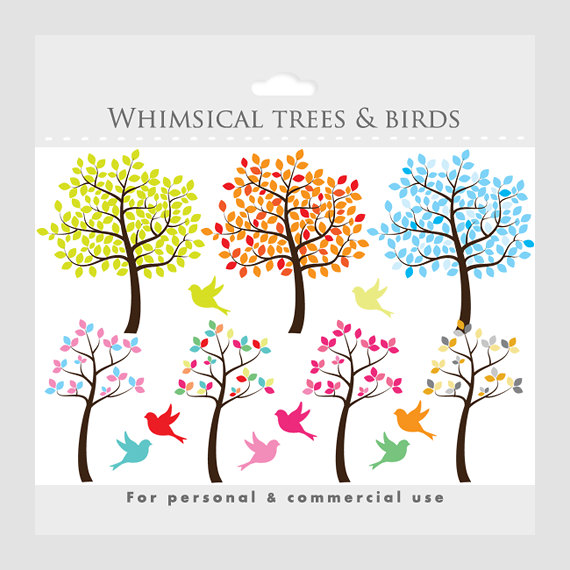 Free autumn tree painted clipart 