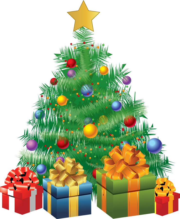 Christmas Clipart Trees snowflakes Cupcake Gift box Xmas Trees Clip arts Ornaments christmas ornaments 0683