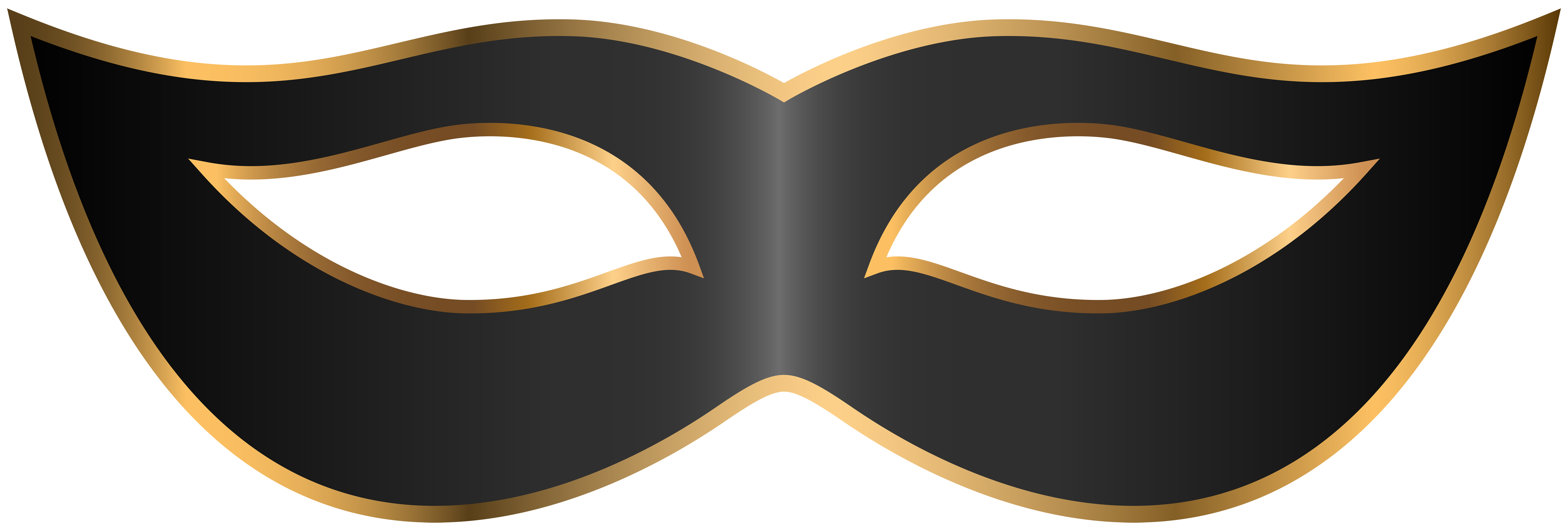 Black Carnival Mask PNG Clip Art Transparent Image 