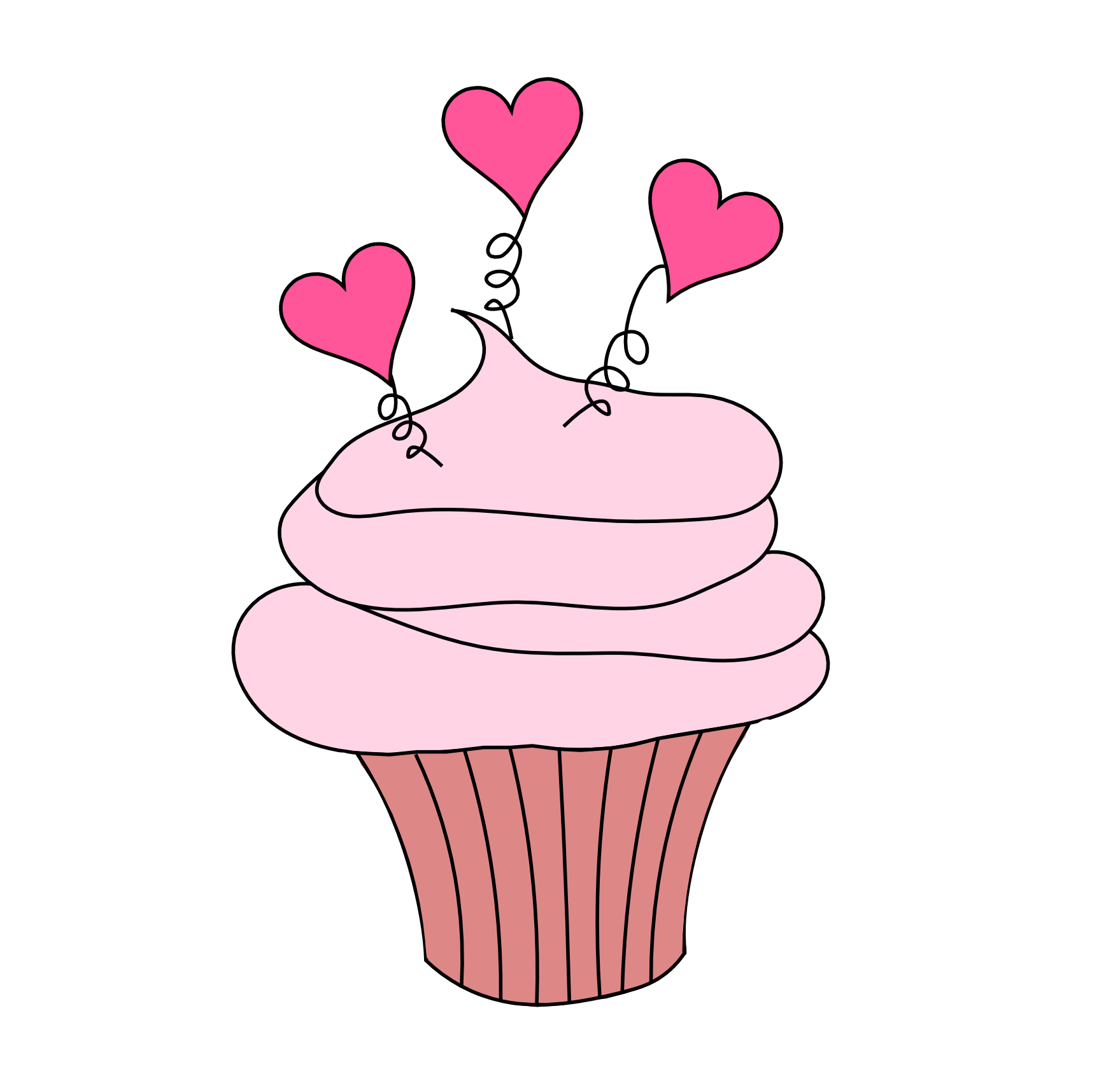 Valentine Cupcake Clip Art 