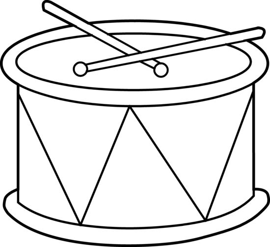 Snare drum clipart black and white 
