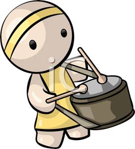A boy in a yellow outfit playing the snare drums 100921 