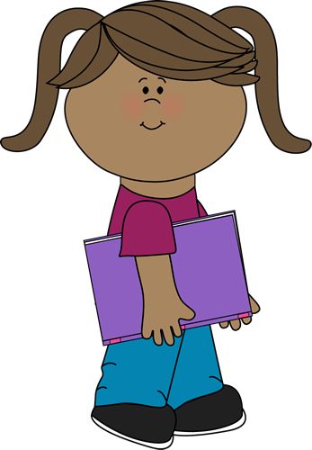 Girl with a school book from MyCuteGraphics 