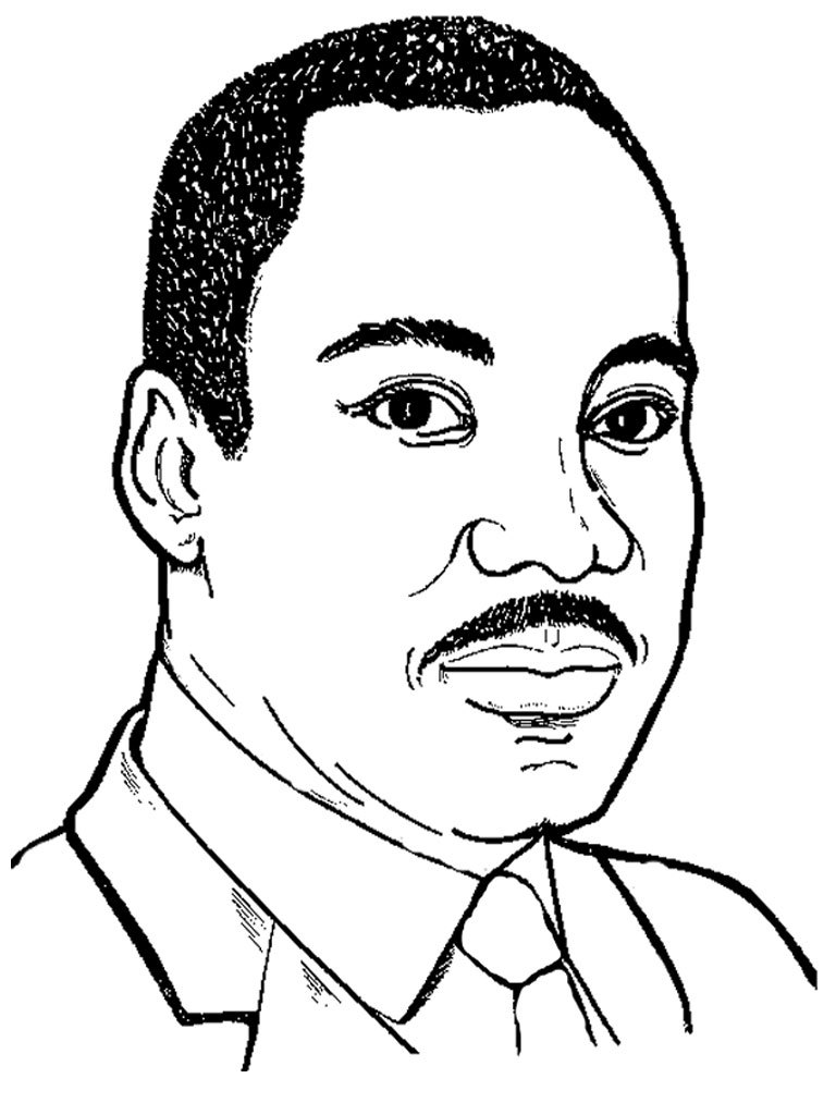 Coloring: Dr Martin Luther King Coloring Page 