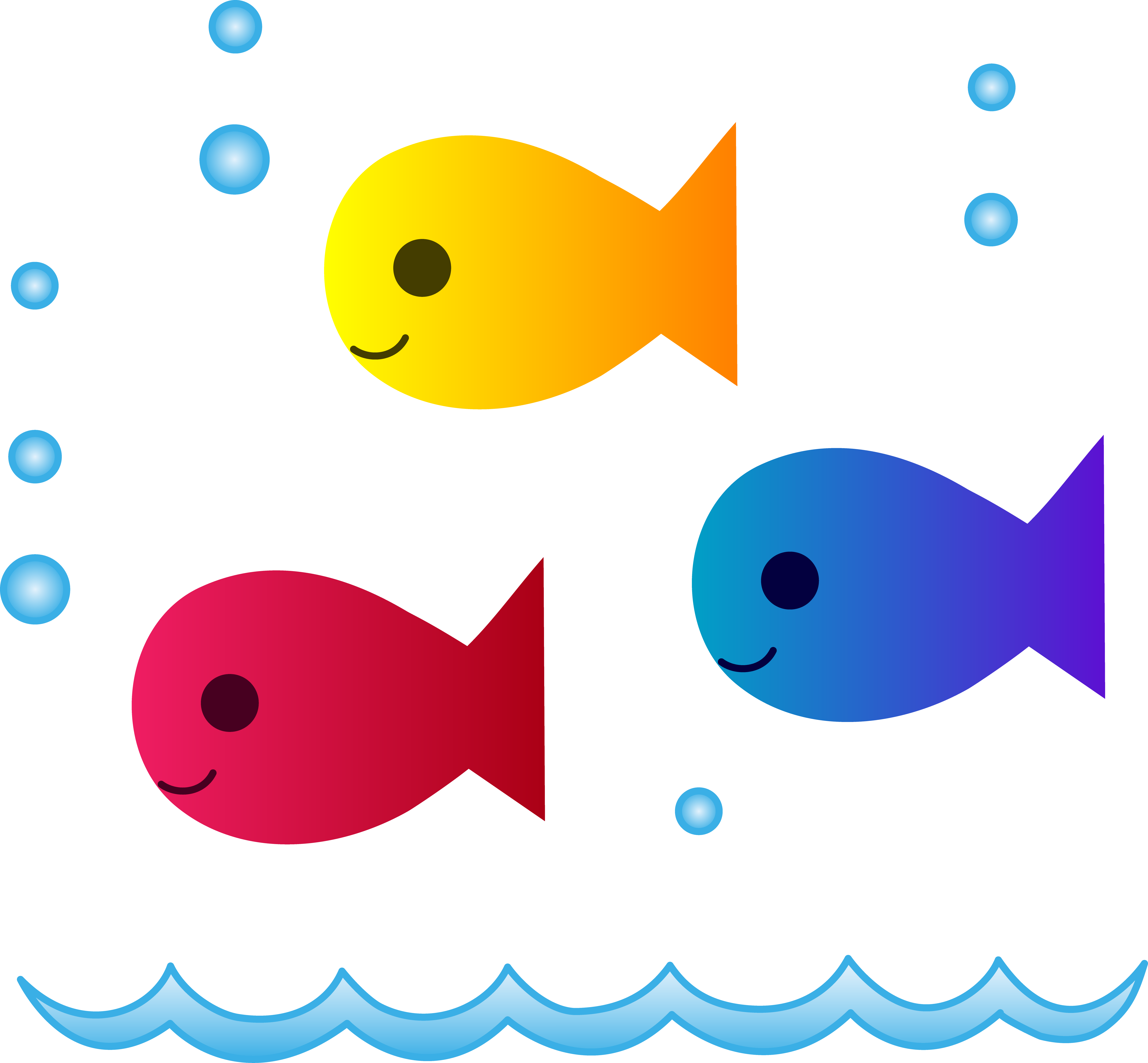 school of fish cartoon - Clip Art Library
