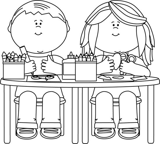 Back to School Clipart Black and White 