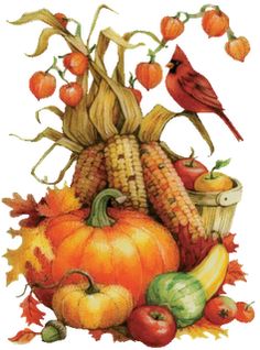 Image of autumn harvest dinner clipart 