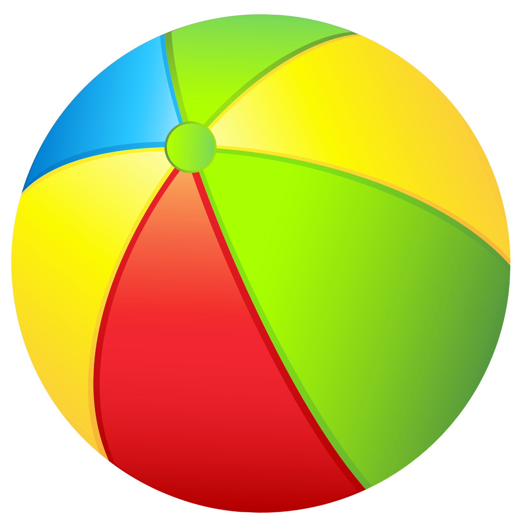 Transparent Beach Ball PNG Clipart 