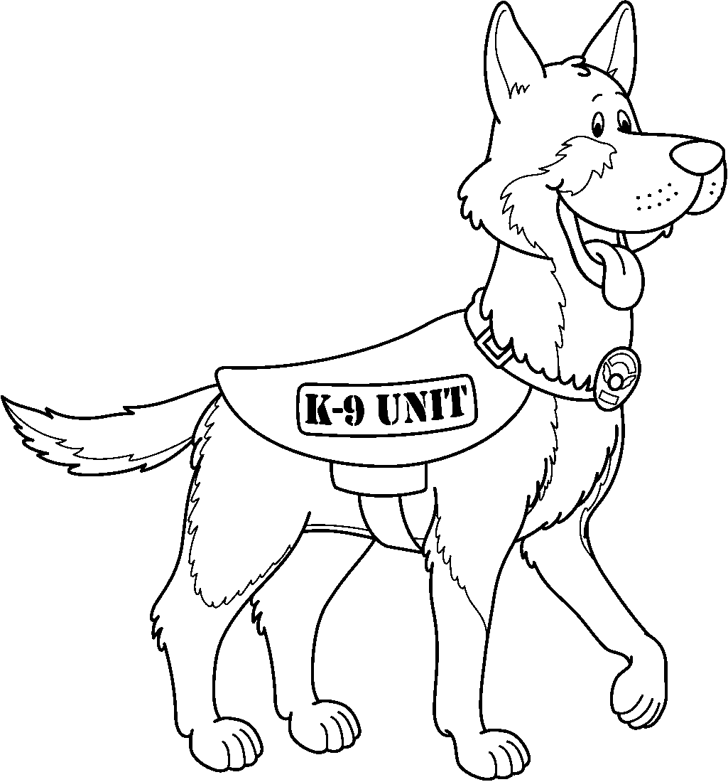 police dog coloring pages printable - Clip Art Library