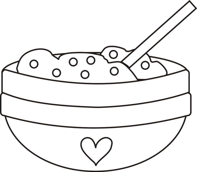 Mixing bowl spoon clipart 