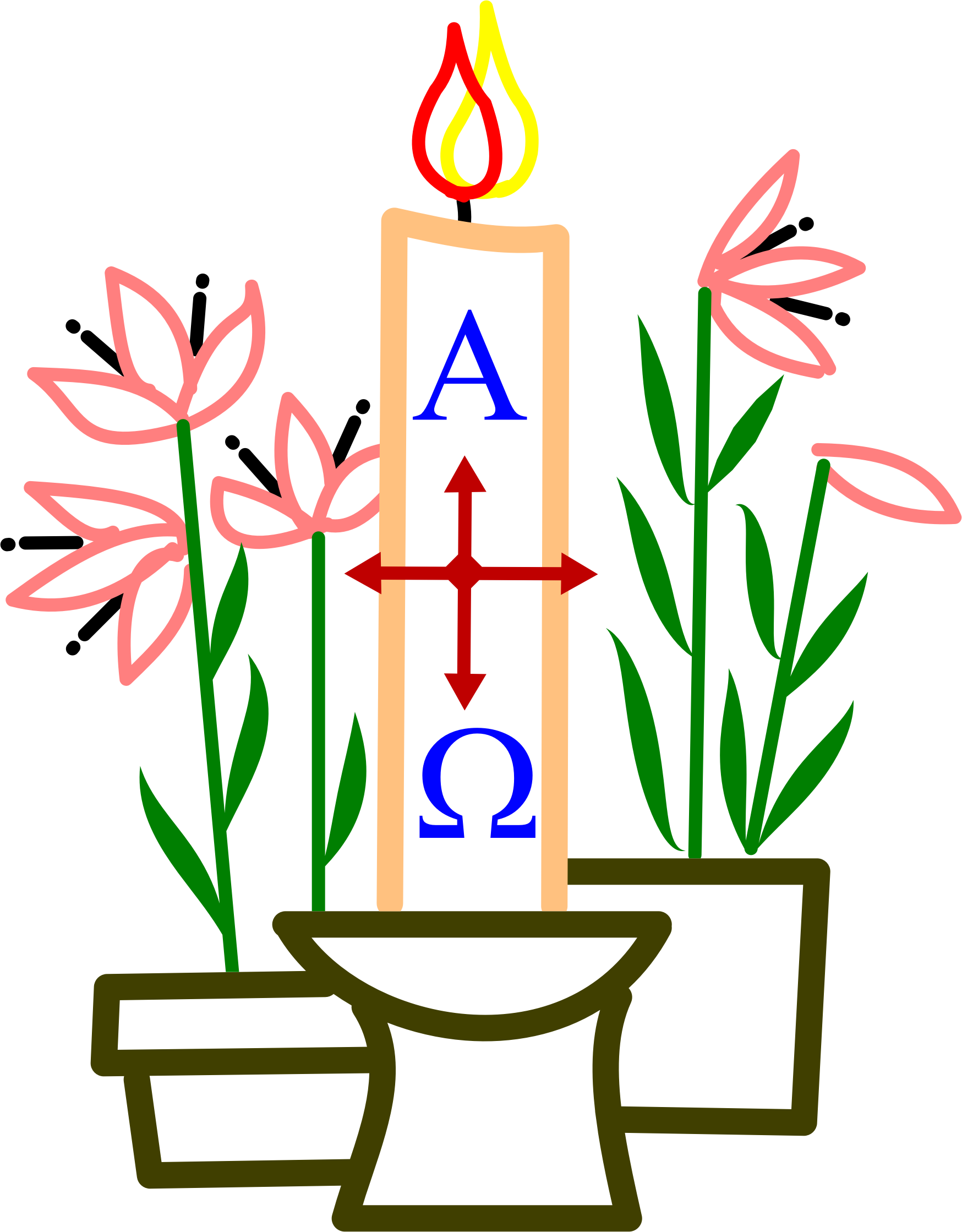 Paschal Candle Easter Vigil Clip Art Library