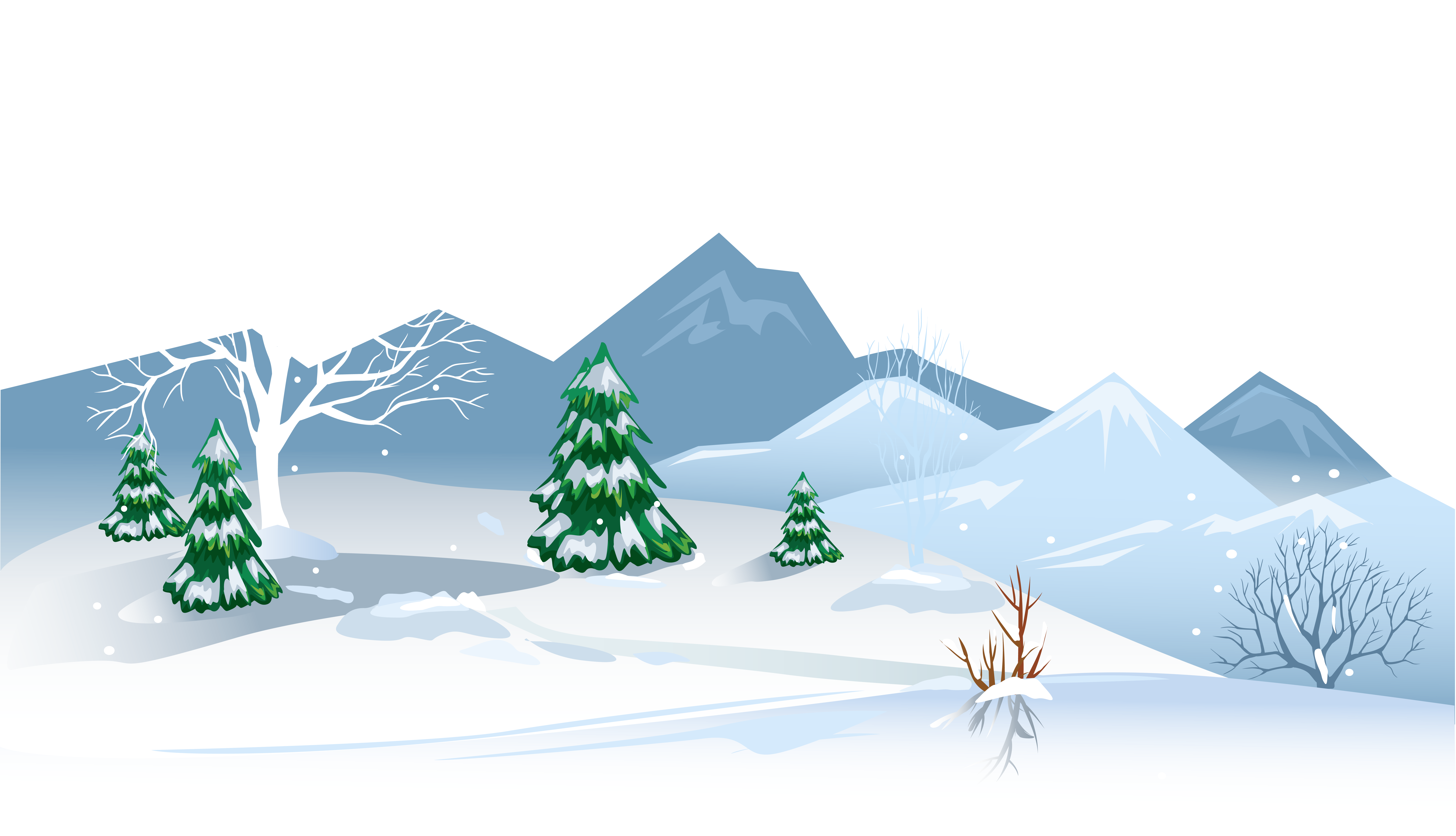 Winter Ground with Snow PNG Clipart Image 