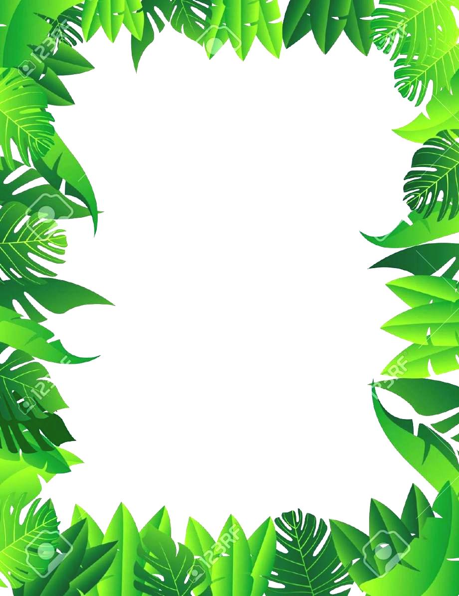 tropical jungle leaves border - Clip Art Library.