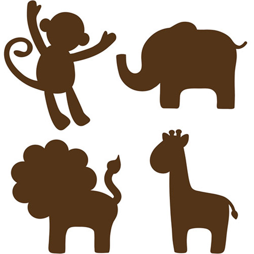 Jungle Animal Silhouette Clipart 