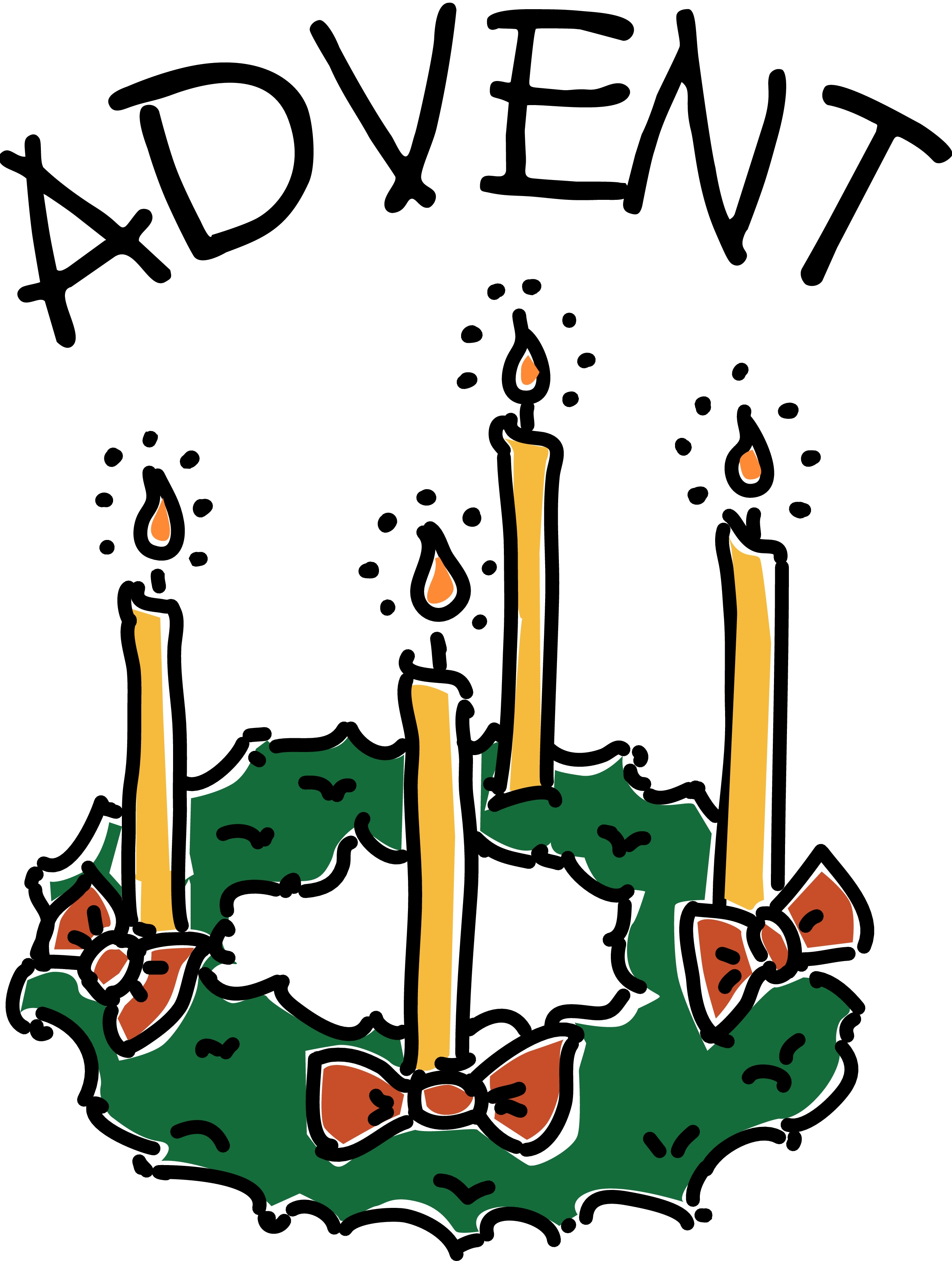 Black And White Advent Clipart 