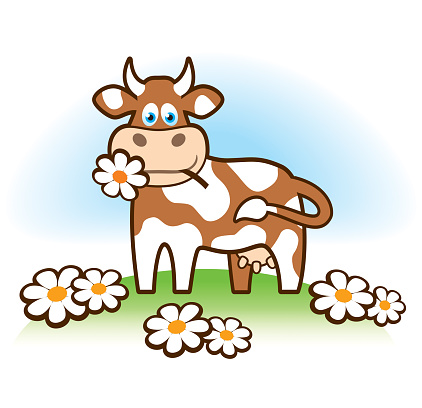 Cartoon Of A Crazy Cow Clip Art, Vector Image  Illustrations 