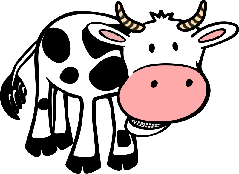 Pink cow clipart 