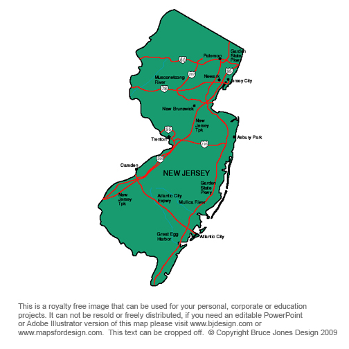 clipart map of new jersey - photo #11