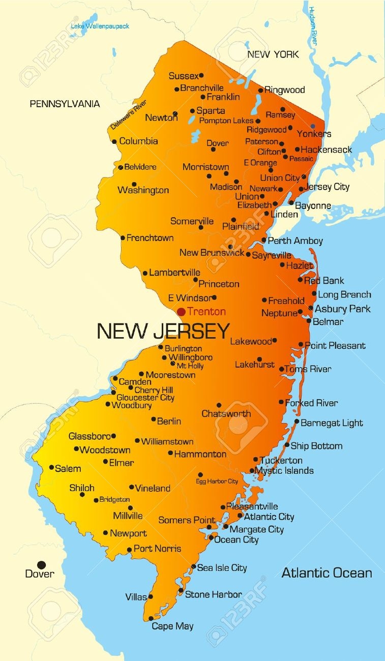 clipart new jersey map - photo #13