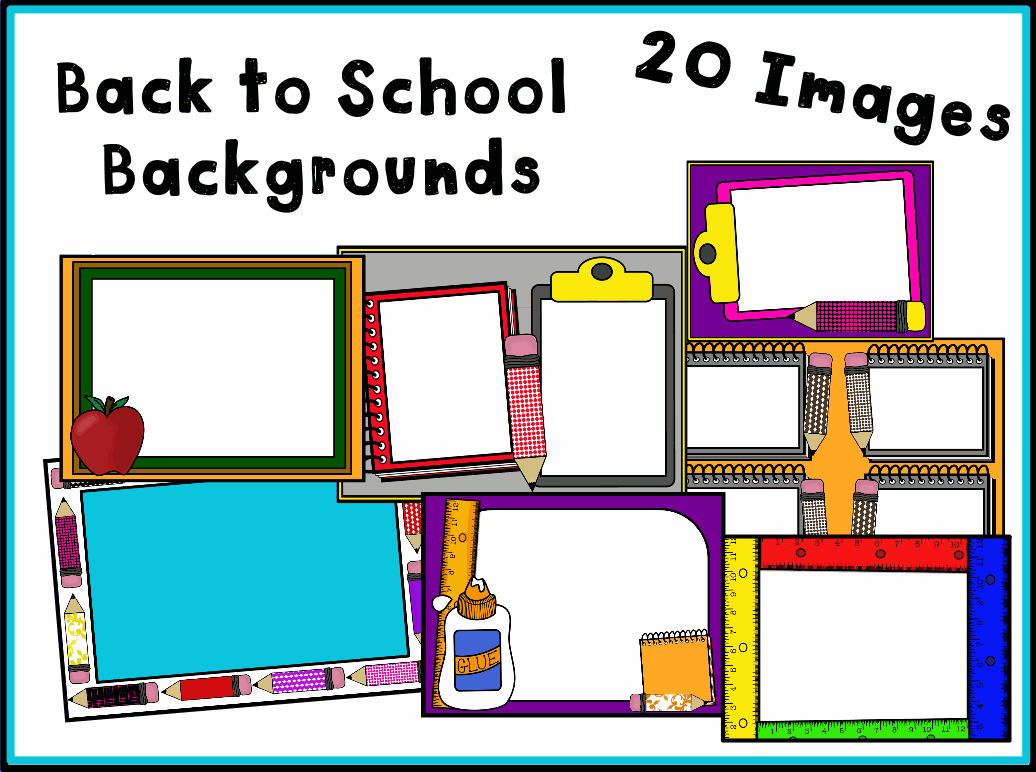 Back to school clipart background 