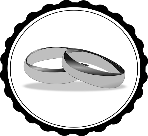 Wedding Rings Clipart. one text with roses and wedding rings on 