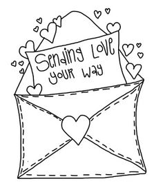 Cute valentine clipart black and white 