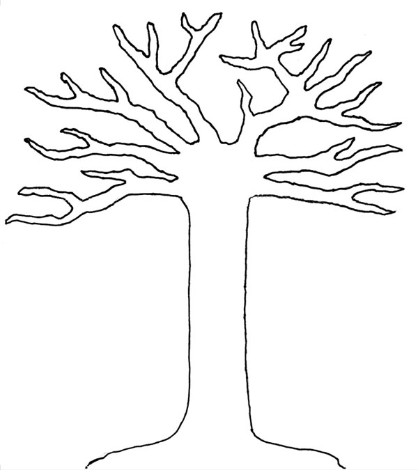 Tree Trunk Outline Clip Art Library