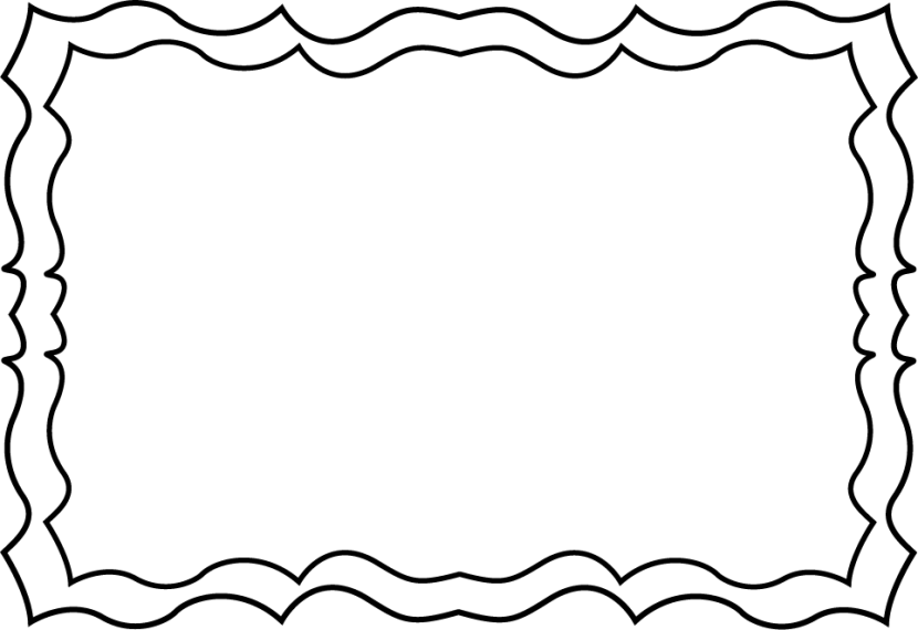 Border clipart black and white school squiggles 