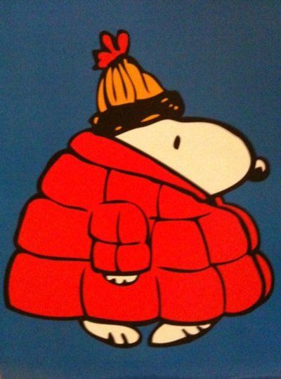 Snoopy cold day clipart 