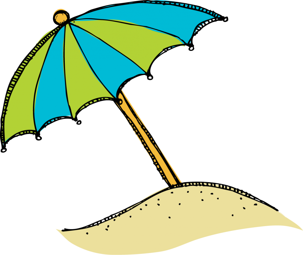 Beach umbrella clipart 