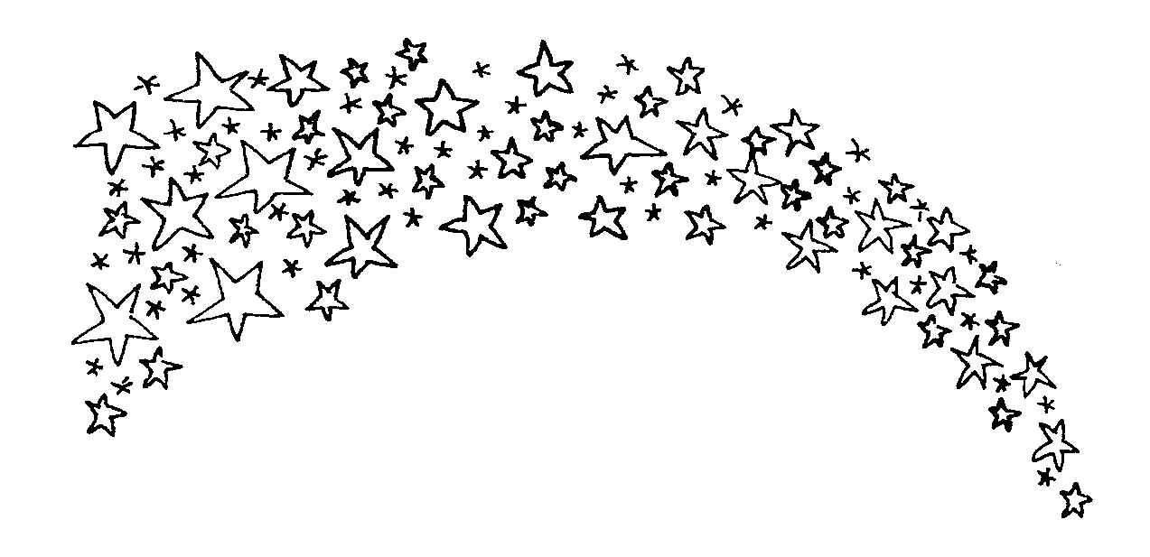 Stars black and white clipart 