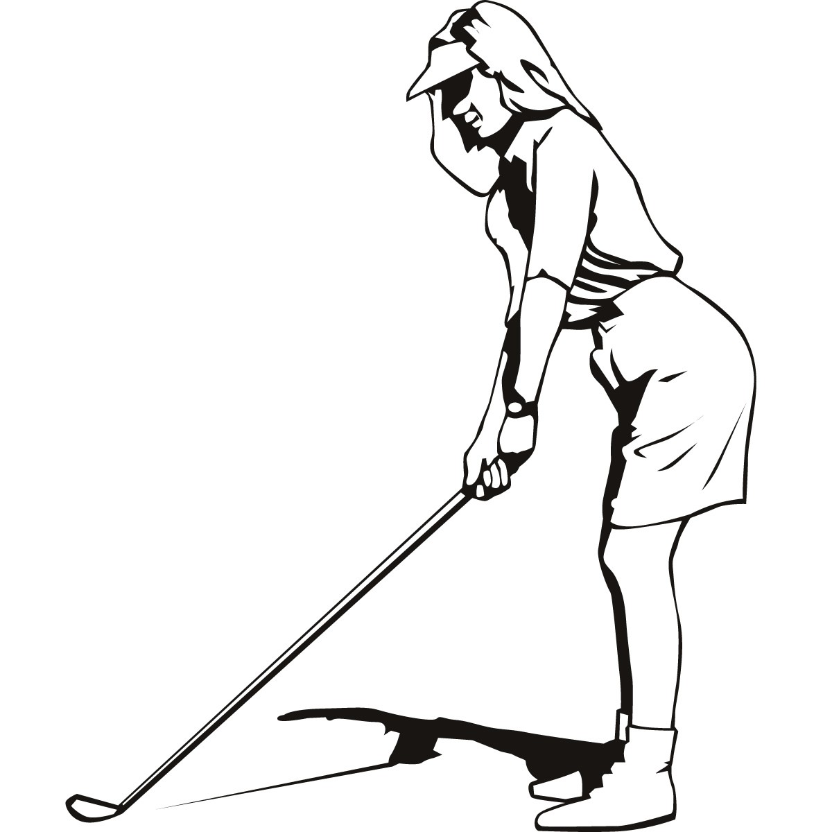 Clip Arts Related To : women golfer silhouette vector free. 