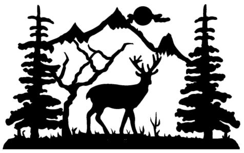 Deer Scene Clipart 