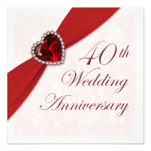 Ruby wedding anniversary clipart 