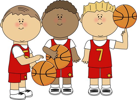Boy Basketball Players Clip Art 