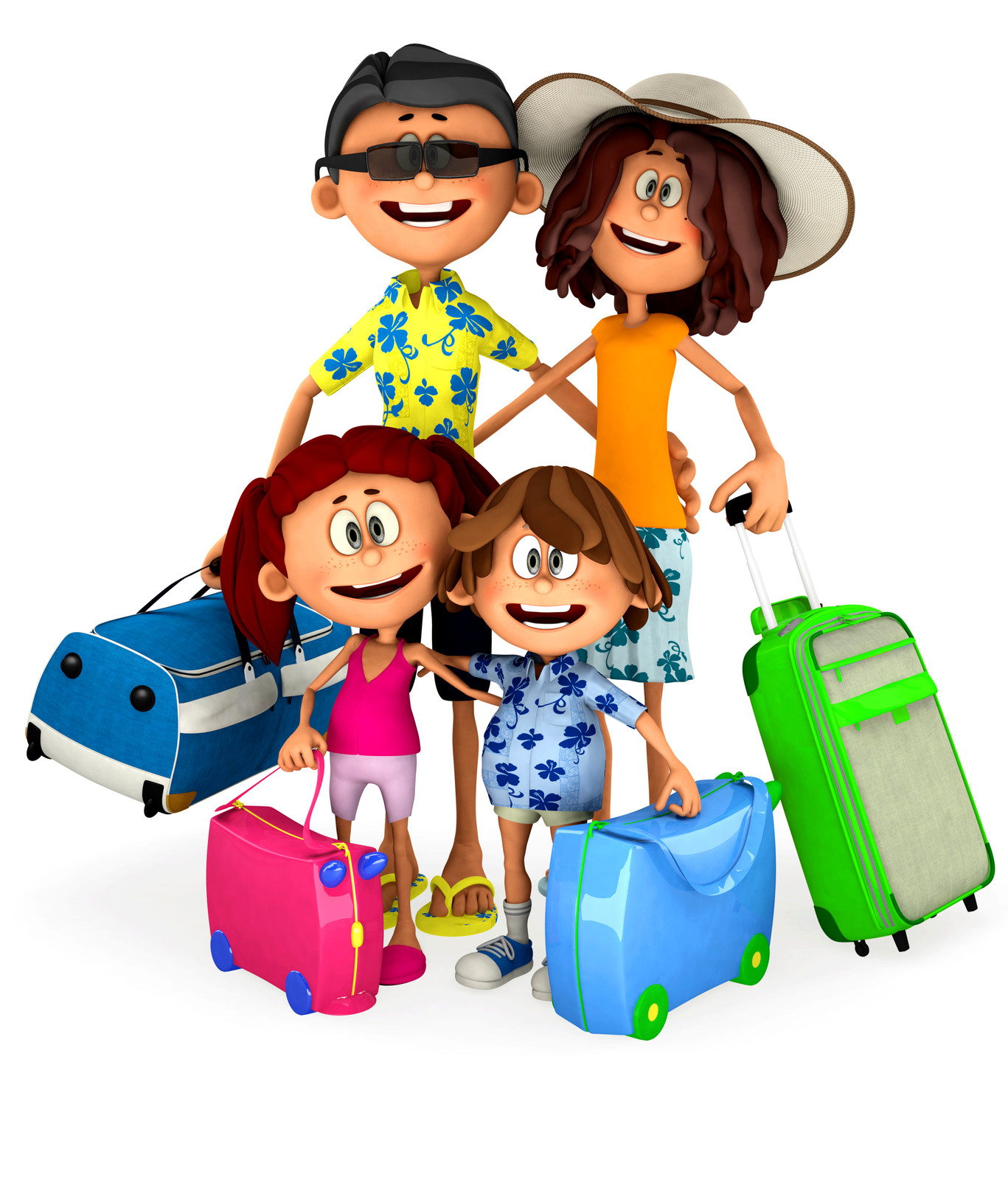 Family traveling clipart 