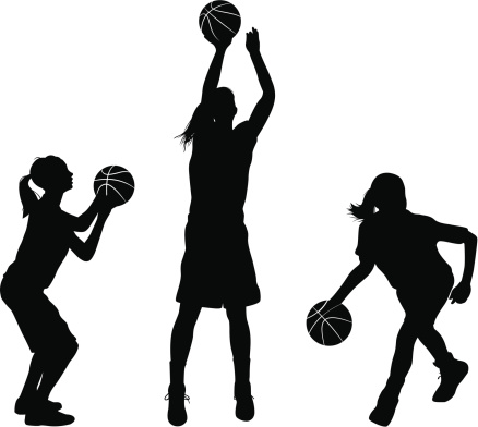 Girls Basketball Clipart 