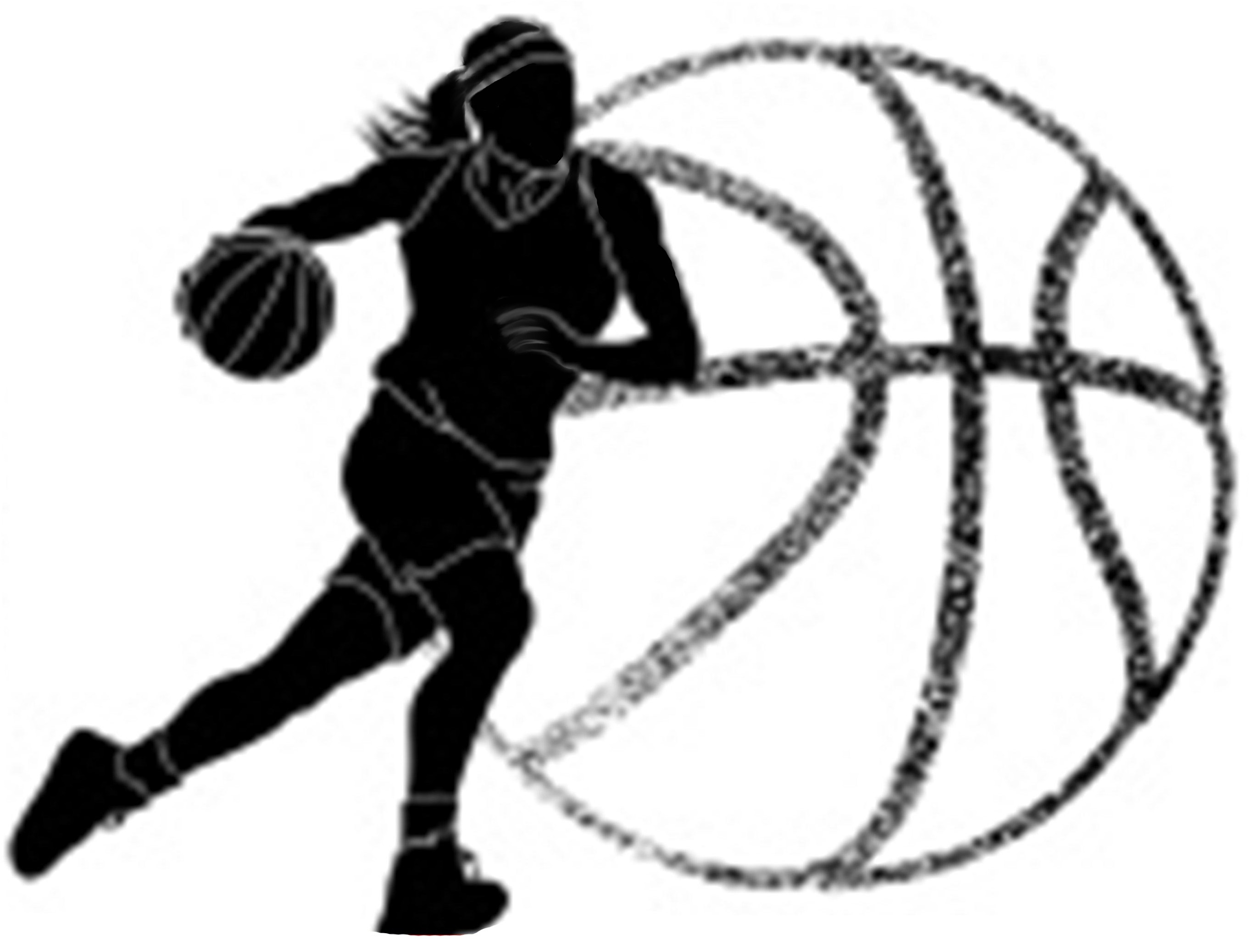 Girls basketball clip art 