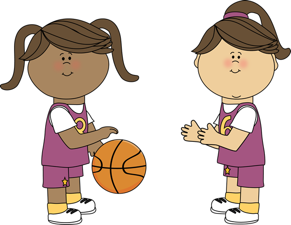 Girls basketball team clipart 