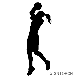 girl basketball player clipart shooting