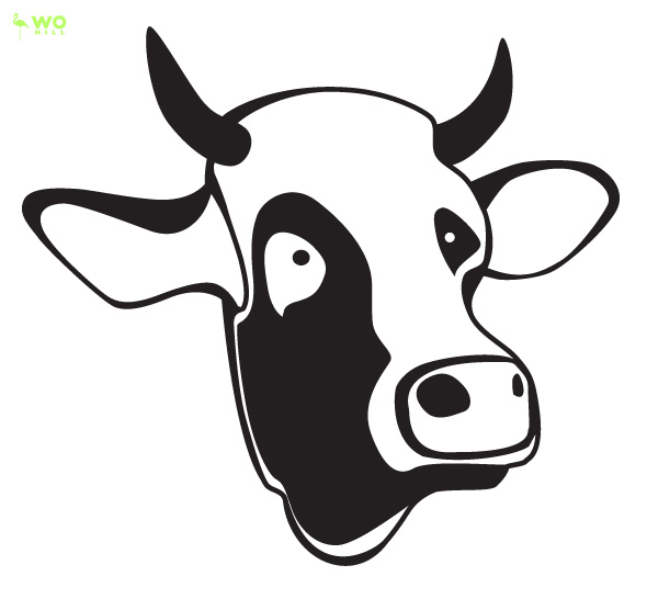 Cow Face Cartoon 