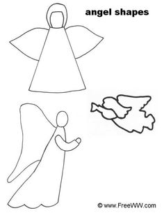 line drawing of angel 