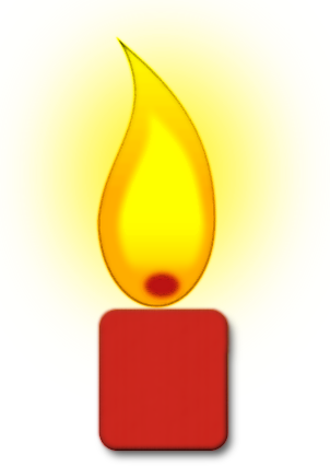 Clipart burning candle 