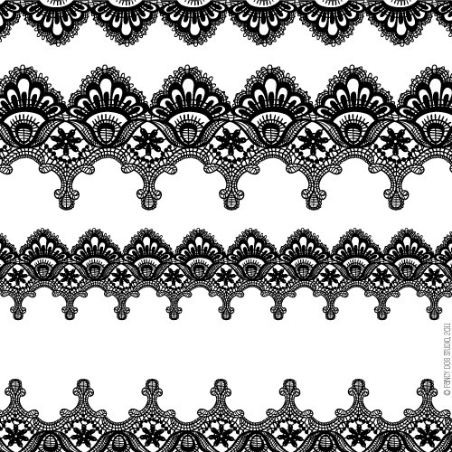 Black lace border clip art 