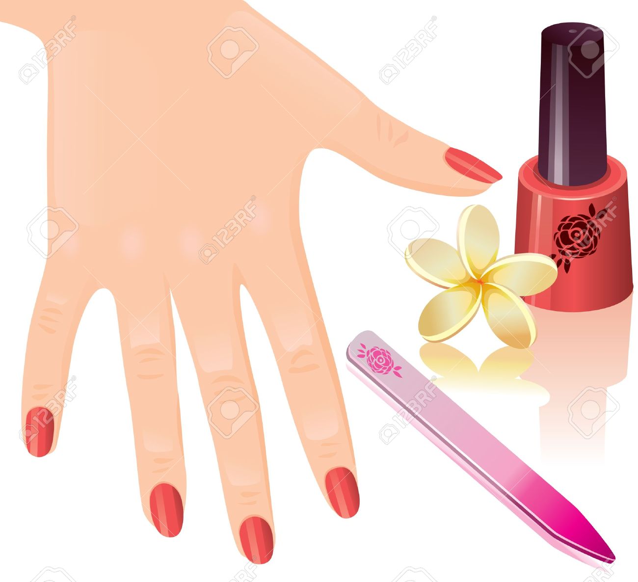 painted nails clip art - photo #2