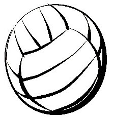 Blue volleyball clip art free clipart image 