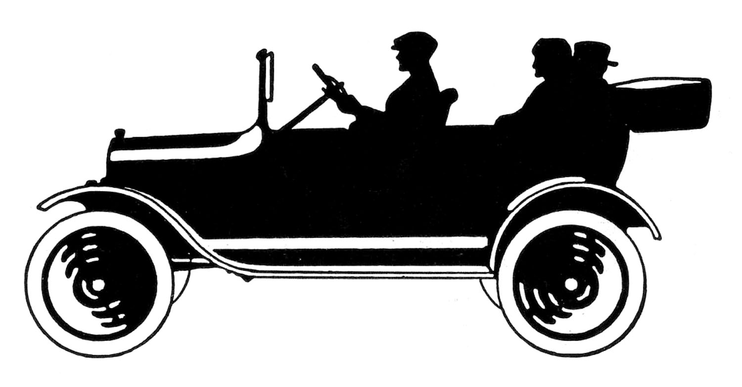vintage race car silhouette