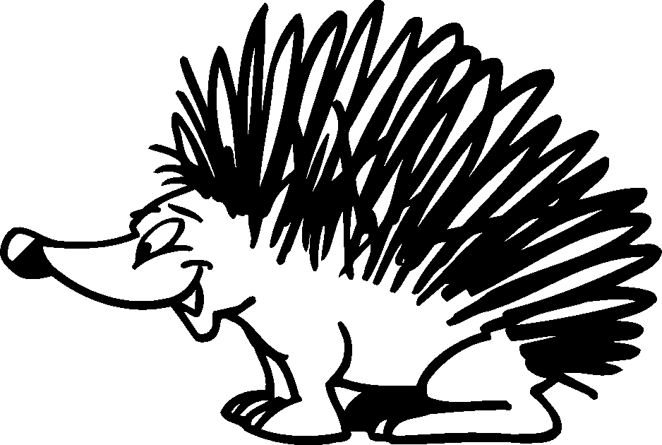 Cartoon hedgehog clipart 